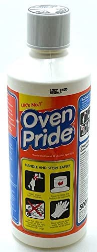 Oven Cleaner (1X 500 ML Bottle) - Oven Pride Complete Oven Cleaning Kit with Large Strong Bag for Rack, Instructions and Safety Gloves Included- Bundled with Scrubbing Sponge