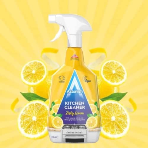 Astonish Kitchen Cleaner, Vegan And Cruelty Free And Blended With Natural Oils, 750ml, Zesty Lemon