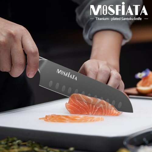 MOSFiATA Magnetic Knife Block - Strongly Magnetic Knife Holder - Magnetic Knife Stand Without Knives - Kitchen Universal Storage Rack Cutlery Display Stand Black