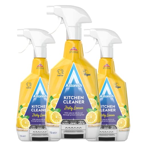 Astonish Kitchen Cleaner, Vegan And Cruelty Free And Blended With Natural Oils, 750ml, Zesty Lemon