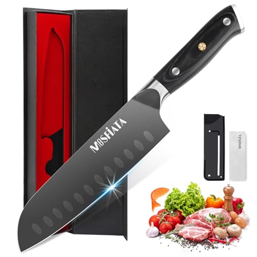 MOSFiATA Magnetic Knife Block - Strongly Magnetic Knife Holder - Magnetic Knife Stand Without Knives - Kitchen Universal Storage Rack Cutlery Display Stand Black