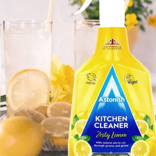 Astonish Kitchen Cleaner, Vegan And Cruelty Free And Blended With Natural Oils, 750ml, Zesty Lemon