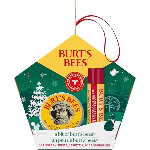 Burt's Bees Essential Gift Set, Lip Balm, Hand Salve, Body Lotion, Foot Cream & Face Cleanser, 5 Travel Size Products