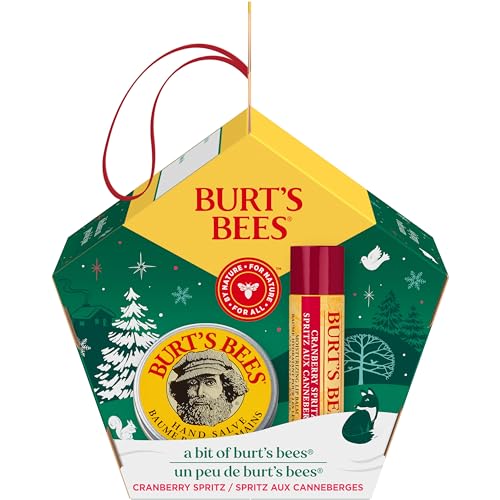 Burt's Bees Essential Gift Set, Lip Balm, Hand Salve, Body Lotion, Foot Cream & Face Cleanser, 5 Travel Size Products