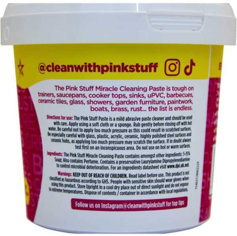 Pink Stuff Multipurpose Cleaning Paste- New Bigger Tub 850 G -Non-hazardous Household Cleaner with Degreaser Sponge