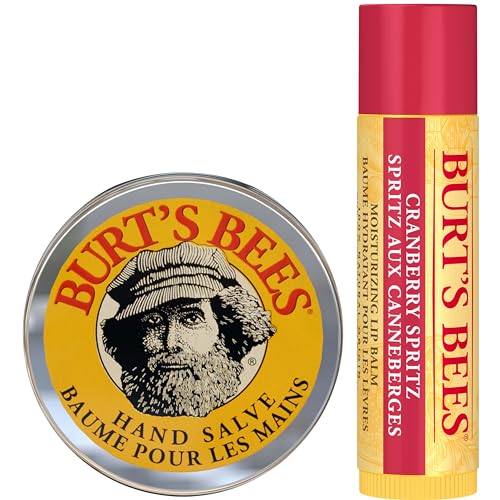 Burt's Bees Essential Gift Set, Lip Balm, Hand Salve, Body Lotion, Foot Cream & Face Cleanser, 5 Travel Size Products