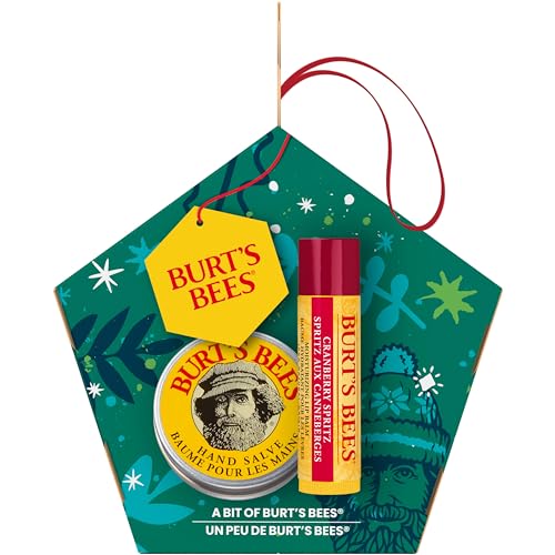 Burt's Bees Essential Gift Set, Lip Balm, Hand Salve, Body Lotion, Foot Cream & Face Cleanser, 5 Travel Size Products