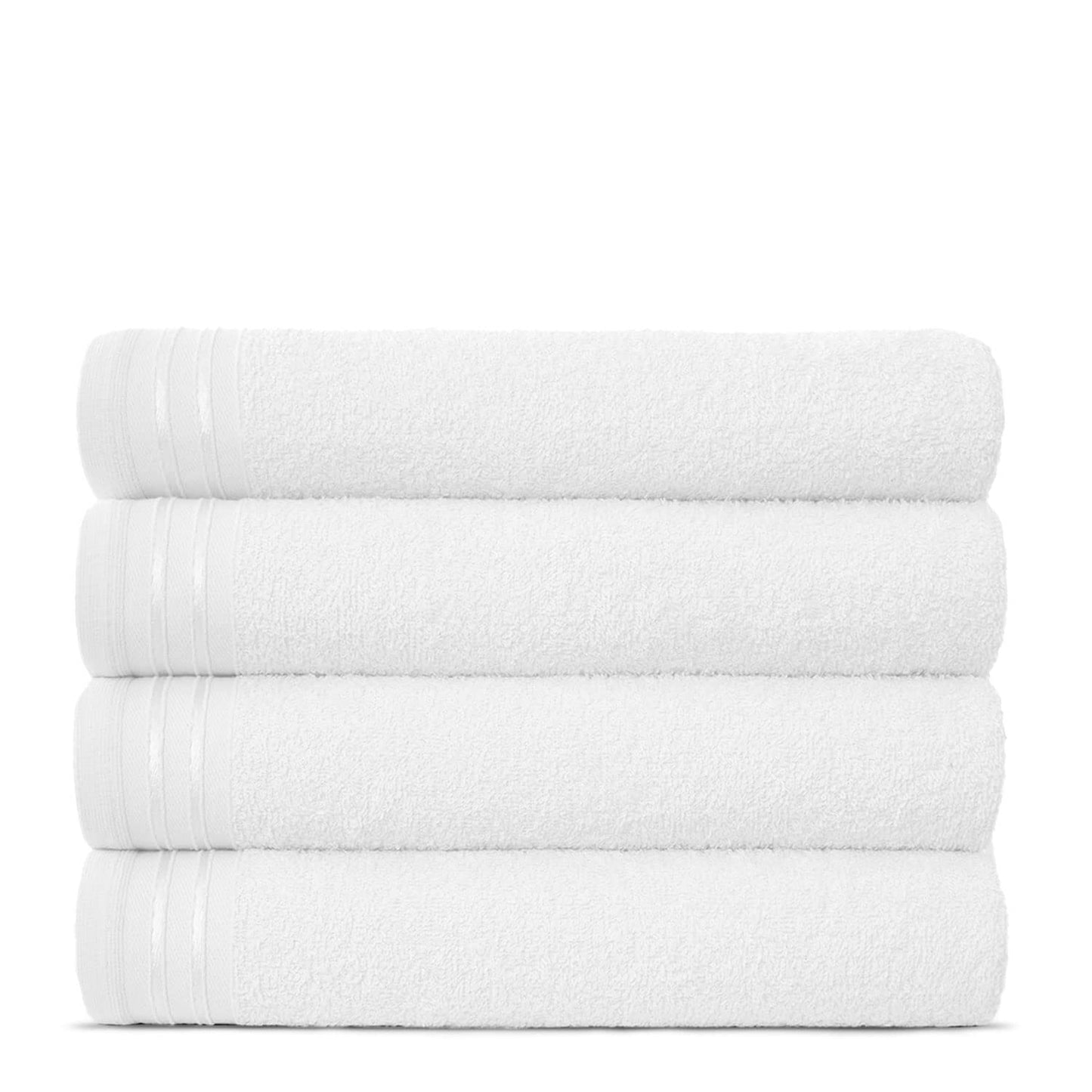 Lions Bath Towels - Set of 4 Bathroom Large Bath Sheets, 100% Luxury Cotton, 500 GSM 75X135CM, Highly Absorbent and Quick Dry Extra Large Bath Towel, Bathroom Accessory Set, Silver