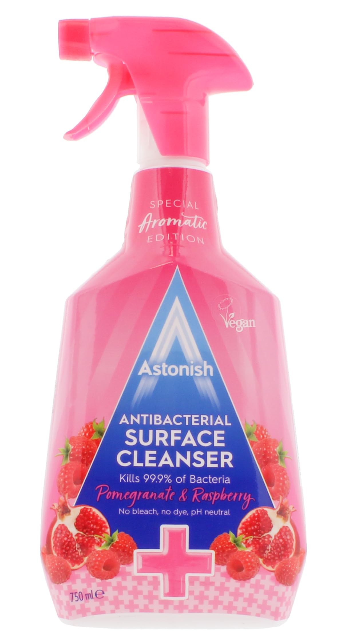 Astonish Special Aromatic Edition Multi-Purpose Anti-Bacterial Surface Cleanser Spray, Pomegranate and Raspberry Scent, 750ml, Pink