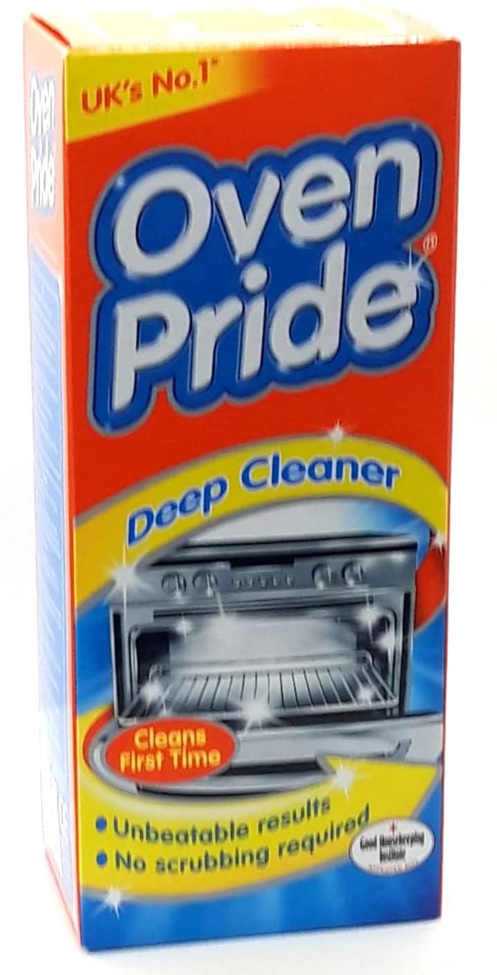 Oven Cleaner (1X 500 ML Bottle) - Oven Pride Complete Oven Cleaning Kit with Large Strong Bag for Rack, Instructions and Safety Gloves Included- Bundled with Scrubbing Sponge