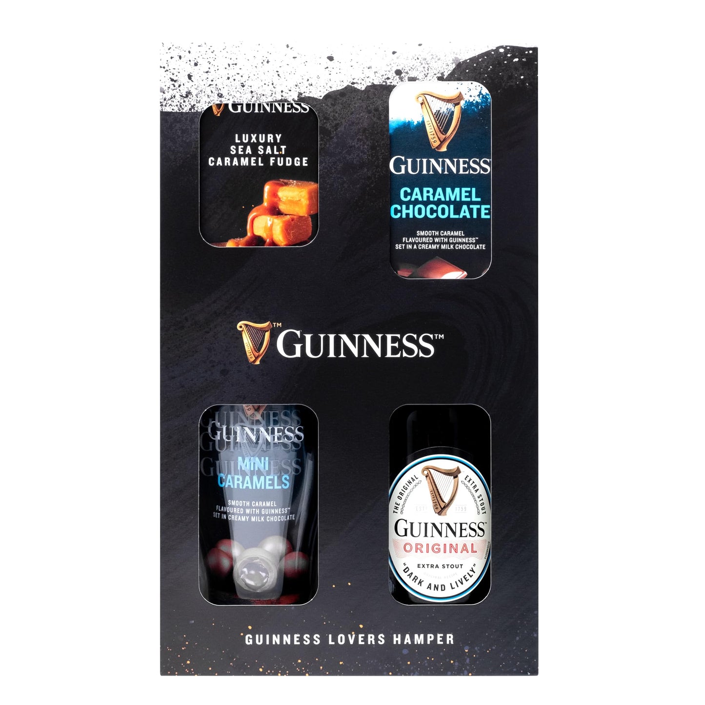 Guinness Gifts for Men, Beer Gift Set - Official Guinness 500ml and Pint Glass, Chocolate & Fudge Hampers & Gourmet Gifts - Alcohol Gift Sets for Men, Gifts for Him, Dad Birthday Gifts, Christmas