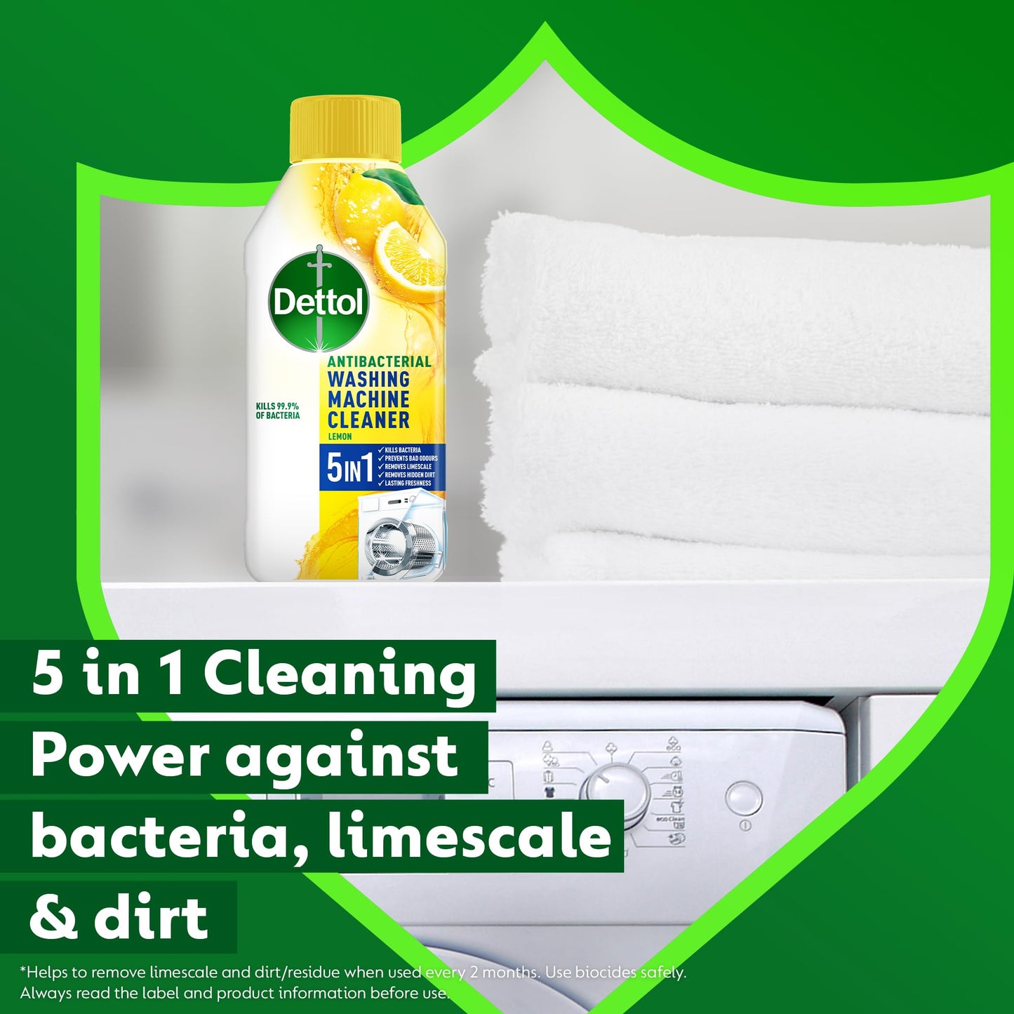 Dettol Washing Machine Cleaner, Blooming Beautiful, Multipack of 6 X 250ml, Total of 1.5L, Washing Machine Descaler, Drum Cleaner, Antibacterial Cleaner, Disinfectant, Laundry