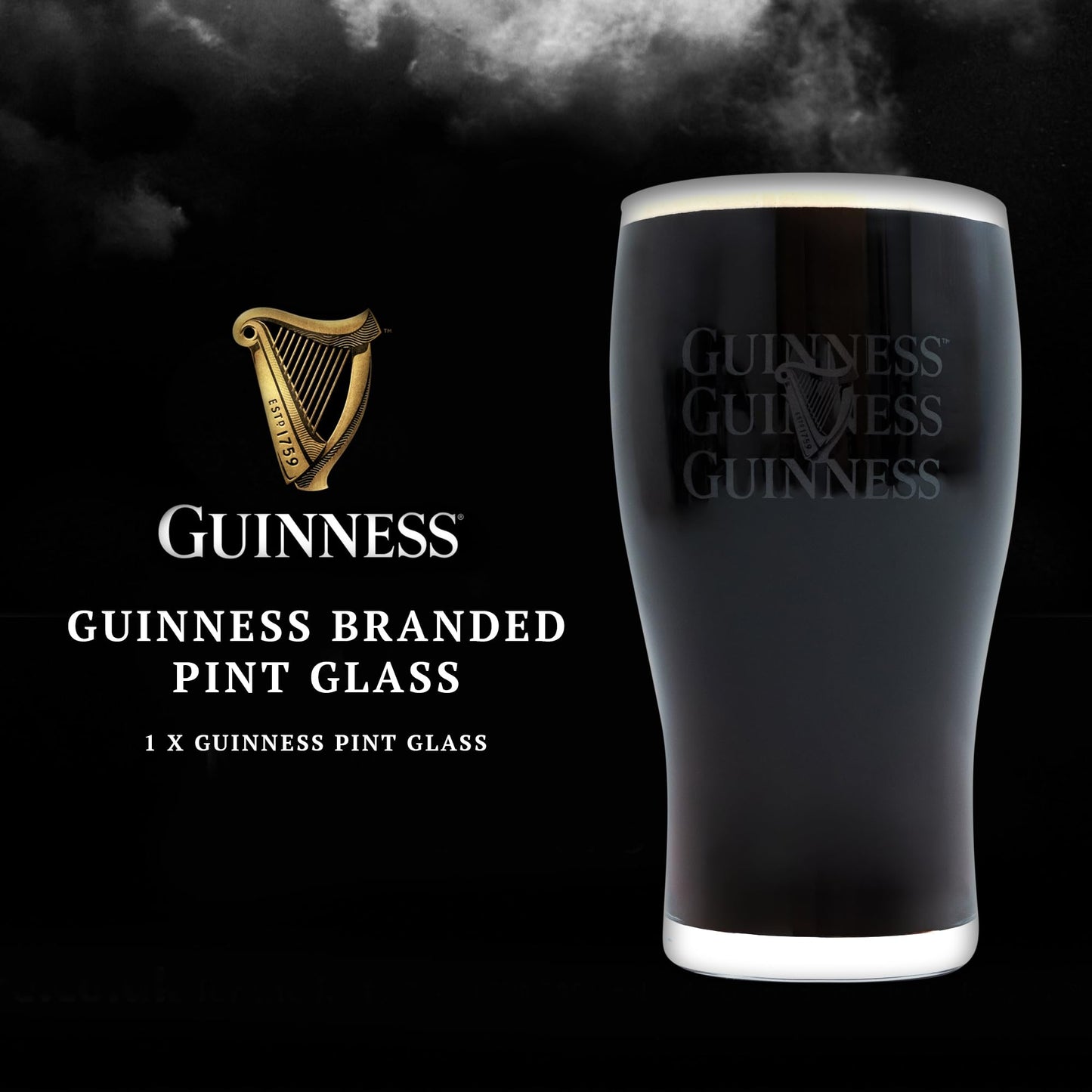 Guinness Gifts for Men, Beer Gift Set - Official Guinness 500ml and Pint Glass, Chocolate & Fudge Hampers & Gourmet Gifts - Alcohol Gift Sets for Men, Gifts for Him, Dad Birthday Gifts, Christmas