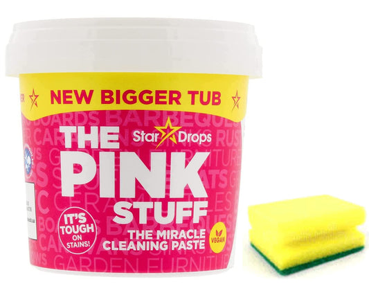 Pink Stuff Multipurpose Cleaning Paste- New Bigger Tub 850 G -Non-hazardous Household Cleaner with Degreaser Sponge