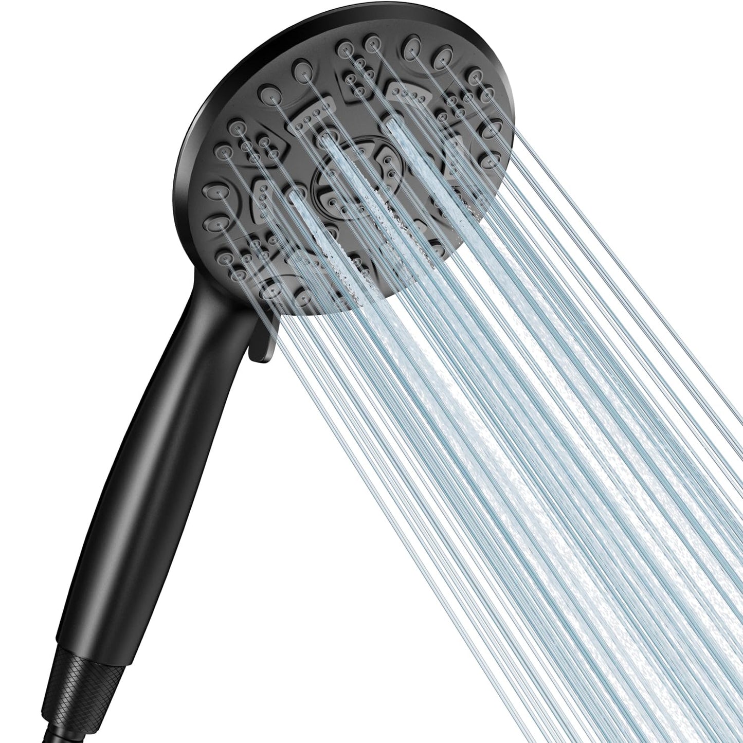 Cobbe Shower Head, High Pressure Shower Head with 8 Spray Modes, Universal Bathroom Water Saving Shower Heads, Large Powerful Flow Rain Showerhead for Low Water Pressure, Chrome