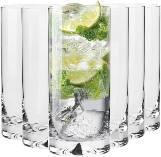 Krosno Water Juice Drinking Glasses, Set of 6, 10 oz, 300 ml, Mixology Collection, Ideal for Everyday Use, Drinks Glasses, Dishwasher Safe, Made in Europe