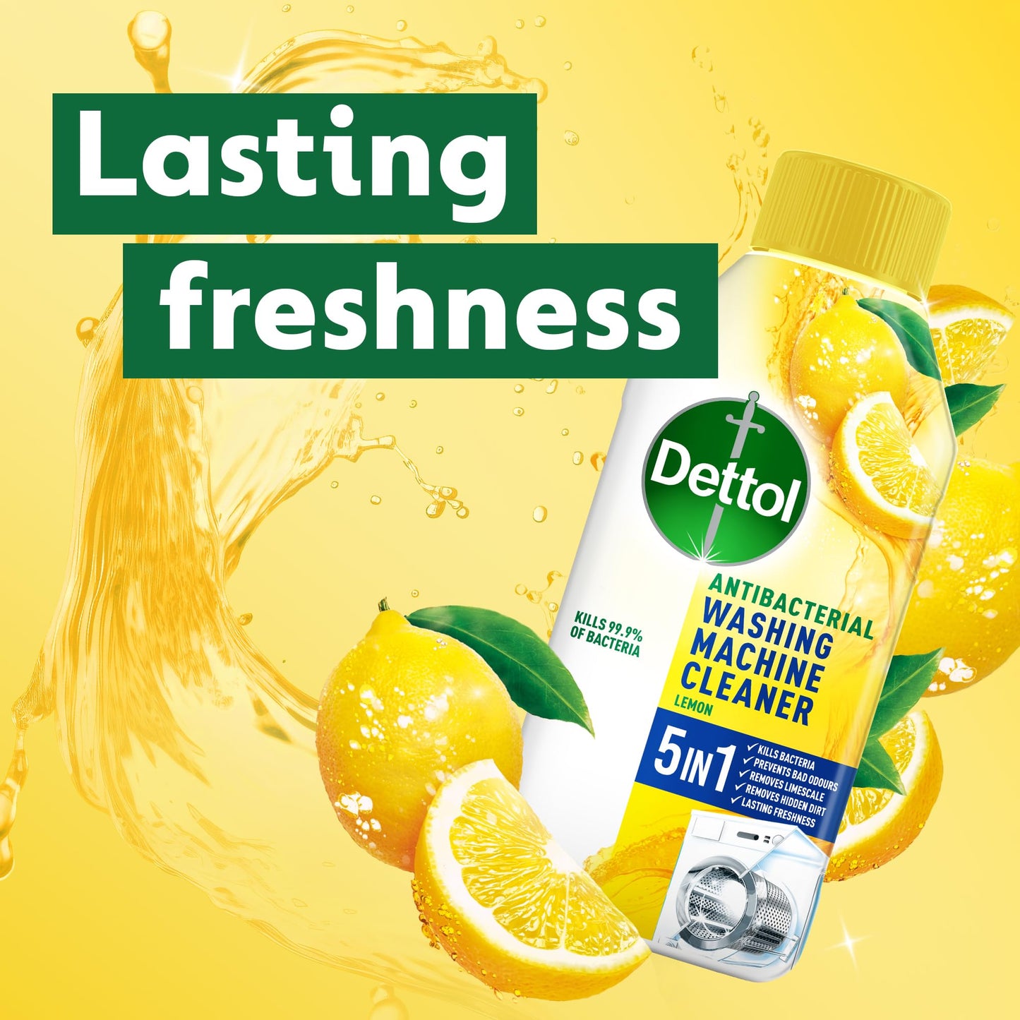 Dettol Washing Machine Cleaner, Blooming Beautiful, Multipack of 6 X 250ml, Total of 1.5L, Washing Machine Descaler, Drum Cleaner, Antibacterial Cleaner, Disinfectant, Laundry