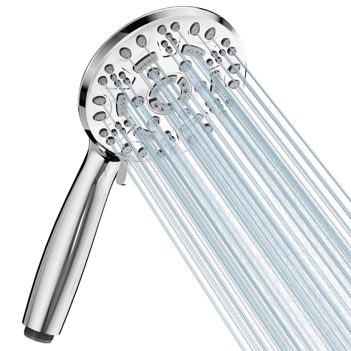 Cobbe Shower Head, High Pressure Shower Head with 8 Spray Modes, Universal Bathroom Water Saving Shower Heads, Large Powerful Flow Rain Showerhead for Low Water Pressure, Chrome