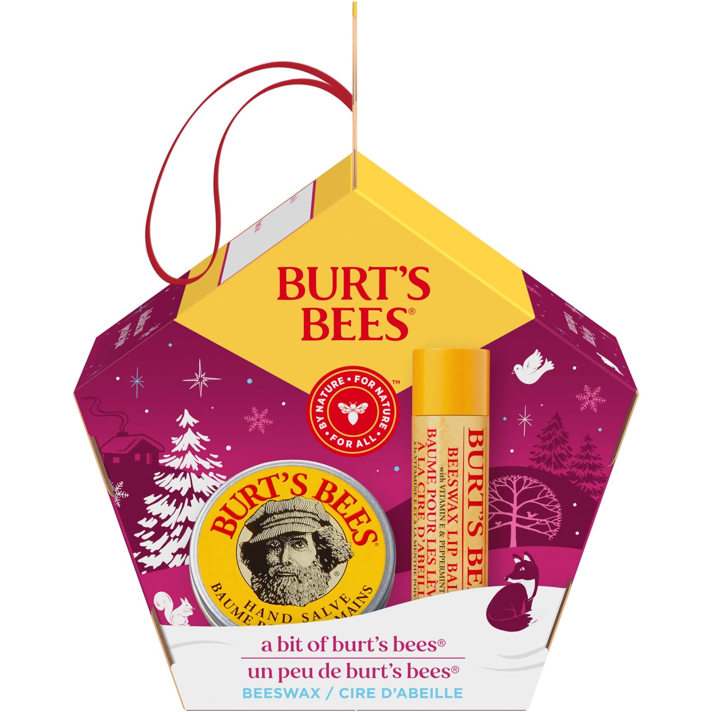 Burt's Bees Essential Gift Set, Lip Balm, Hand Salve, Body Lotion, Foot Cream & Face Cleanser, 5 Travel Size Products