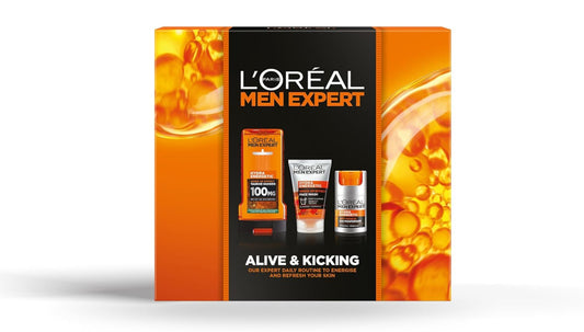 L'Oreal Men Expert Gift Set, Hydra Energetic Alive and Kicking: Shower Gel, Moisturiser and Face Wash